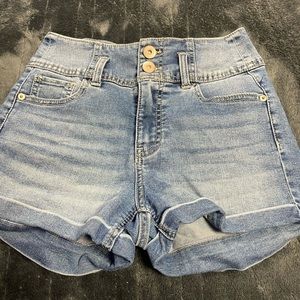 size:2, blue, cute, blue jean shorts